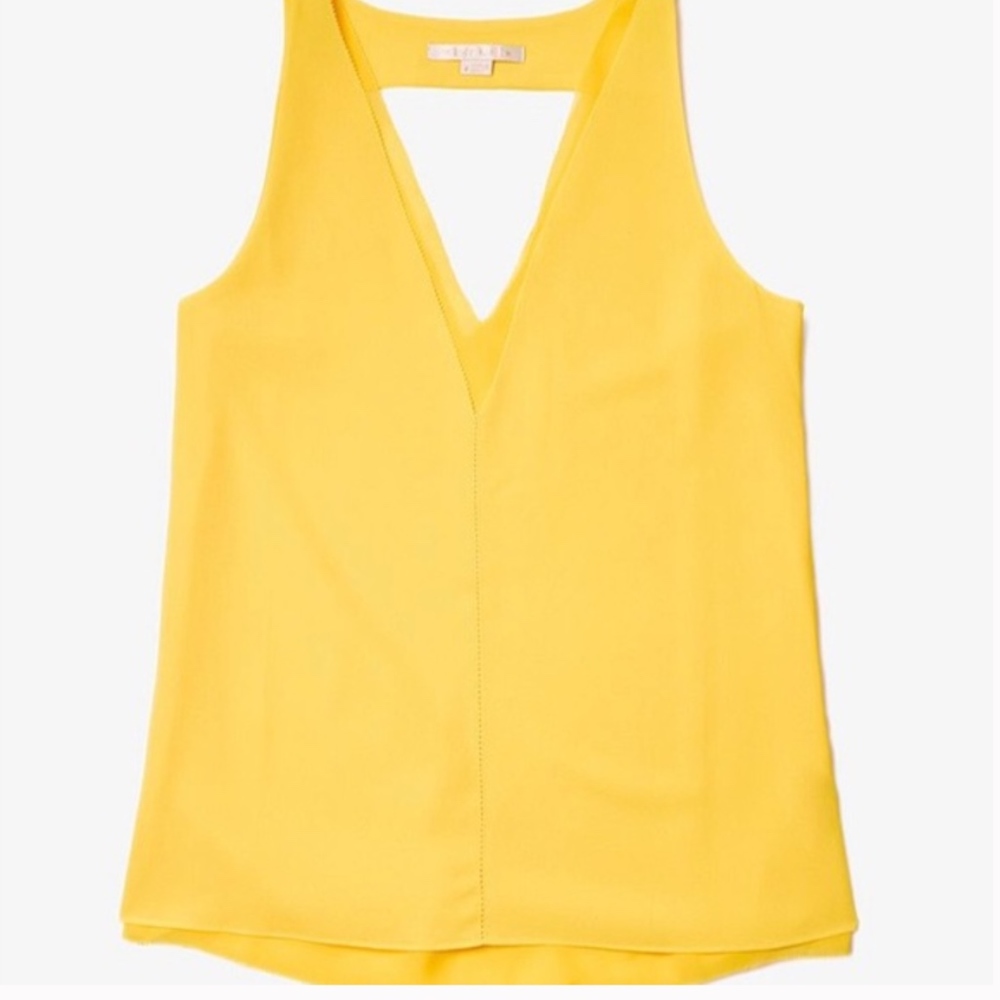 Yellow v neck blouse